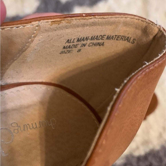 Charming Charlies Size 7 Platform Wedge Heels Open Toe Faux Leather - Picture 7 of 9